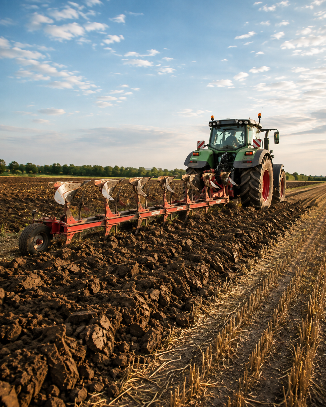 Aratro Cerruti al lavoro durante la lavorazione del terreno
